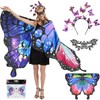 FORMIZON Butterfly Costume Women's Double-Sided Print, Butterfly Wings Adults, 4-Piece
