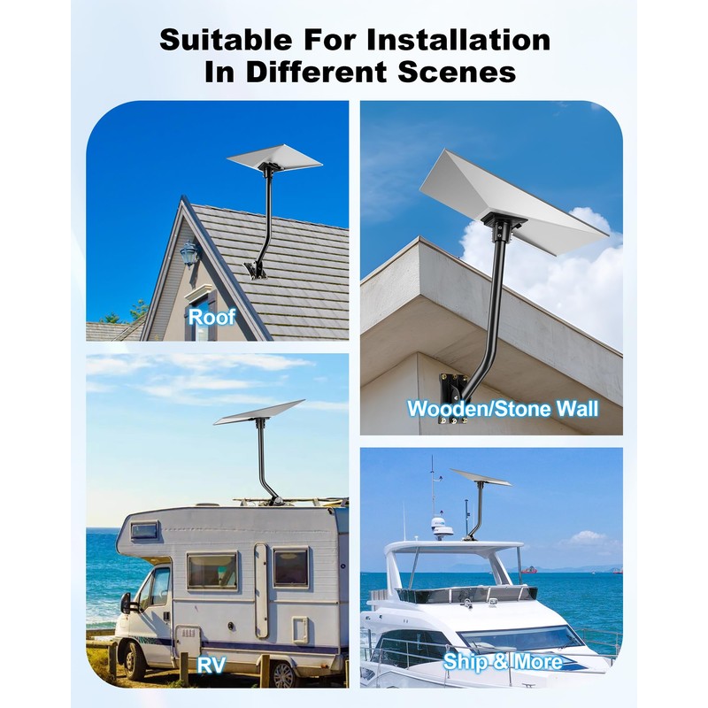 Aluminum Mounting Adapter for Starlink Gen 3 - Versatile Roof