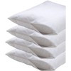 Deluxe Zippered Vinyl Pillow Covers 4-Pack - 20"x29" Waterproof Protectors,
