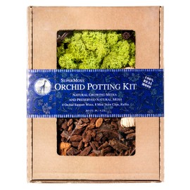 Super Moss 7 59834 90509 7 Orchid Potting Kit, 200 in3 Box (Appx. 8oz), Chartreuse