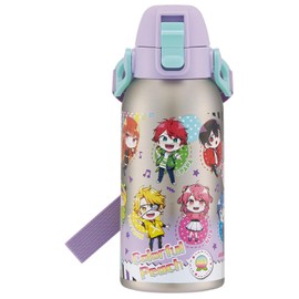 Skater Children's Water Bottle, Direct Drinking, 600 ml, Colorful Peach, 25, Boy, Girl, Cold Retention Only, Stainless Steel, Lightweight Type, Sports Bottle, Kids, Child, Water Bottle, STCH6-A