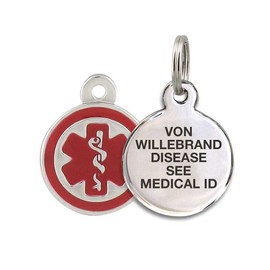 Stainless Steel See ID Charm (Von Willebrand Disease)