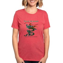 CafePress Tail of The Dragon 318 Curves in 11 Miles Women's Deluxe T Shirt Women's Tri-Blend T-Shirt Heather Red