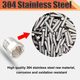 3/4" NPT Male to 1/4" NPT Female Reducer Bushing, 304 Stainless Steel Pipe Hex Bushing NPT Male to Female Reducing Adapter Pipe Fitting for Reducing Pipe (3/4mnpt x 1/4fnpt)