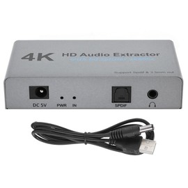 4k HDMI Audio Extractor HighDefinition with 1 Points 2 Converter USB Port Computer Supplies