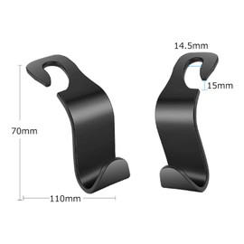 ALLVD Car Seat Hook, Car Storage, Headrest Hook, For Cars, Load Capacity, Coat, Grocery Bag, Luggage Hanging, Prevents Loads Collapse, Easy Installation, No Removal, Set of 4