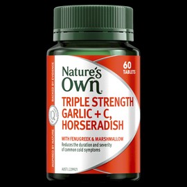 Nature's Own Buy Natures Own Triple Strength Garlic Plus C Horseradish 60 Tablets Online