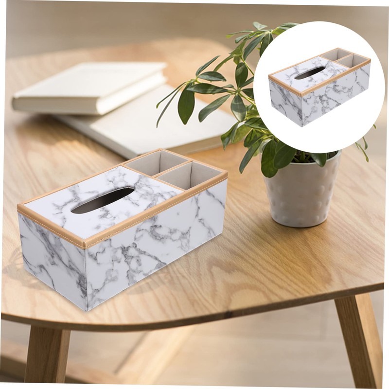 ABOOFAN Nordic Marble Tissue Box Holder Elegant Design for Home
