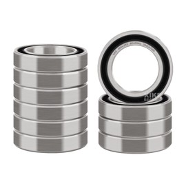 XIKE 10 pcs 6804-2RS Sealed Ball Bearings 20x32x7mm Lubricated and Chrome Steel, 6804RS Double Sealed Deep Groove Ball Bearings