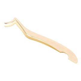 WOONEKY Elegant Gold Eyelash Nipper Compact Tool for False Lash Adjustment and Removal