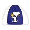 Spreadshirt Peanuts Snoopy and Woodstock Gym Bag, royal