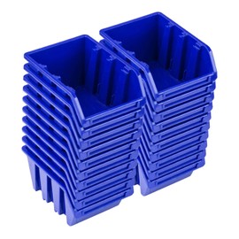 PAFEN Set of 20 x Stacking Boxes NP4 Blue Storage Boxes Sorting Boxes