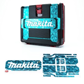 Wrapgrade Case Accent Color Sticker for Makita TD002/TD003 (Caribbean Blue Dot Camo)