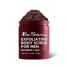 Ben Sherman Exfoliante corporal para hombres con manteca de karité vitamina A y C, exfoliante corporal hidratante para una piel sana