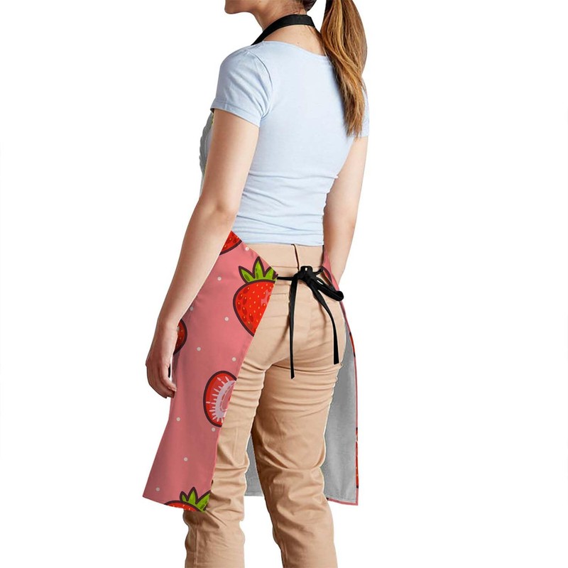 Smooffly Strawberry Apron with Slices - Chefs Apron for Men