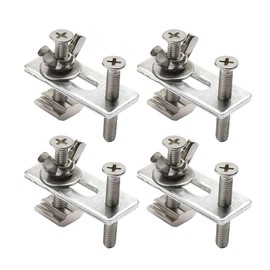 4Pcs T Track Mini Hold Down Clamp, M6 Nut Zinc Aluminum Alloy T Track Clamps for Woodworking 3018 Series CNC Router Machine, T Track Accessories for Woodworking