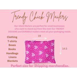 Poly Mailers - 25 Pack, Waterproof, Trendy Chick Mailers 3.15 mil - Heavy Duty, Tear Resistant Mailing Envelopes for small businesses | Cute Shipping Bags for clothing (Be Mine, 14.5x19)