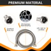 10-Pack HeSun 5 Ft Washing Machine Hose, 3/4" FHT Stainless