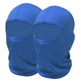 SHEVERCH 2 Pack Blue Ski Mask Sun Protection Breathable Balaclava Face Mask Men Women Football Motorcycling