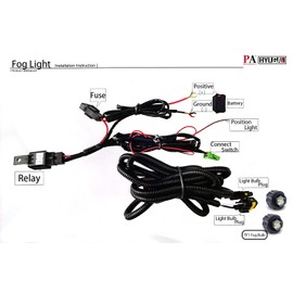 HYUGA LED Fog Lights Assembly Kit TF1 L1B Fog Light Amber 3000K Compatible with 2020~ Toyota Corolla Cross with Wiring & Switch (Pack of 1 set Assembly Kit with fog light)