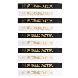 5 Sets Graduation Sash Polyester Party Congratulation with Letter Keepsake Accessory Photo Prop