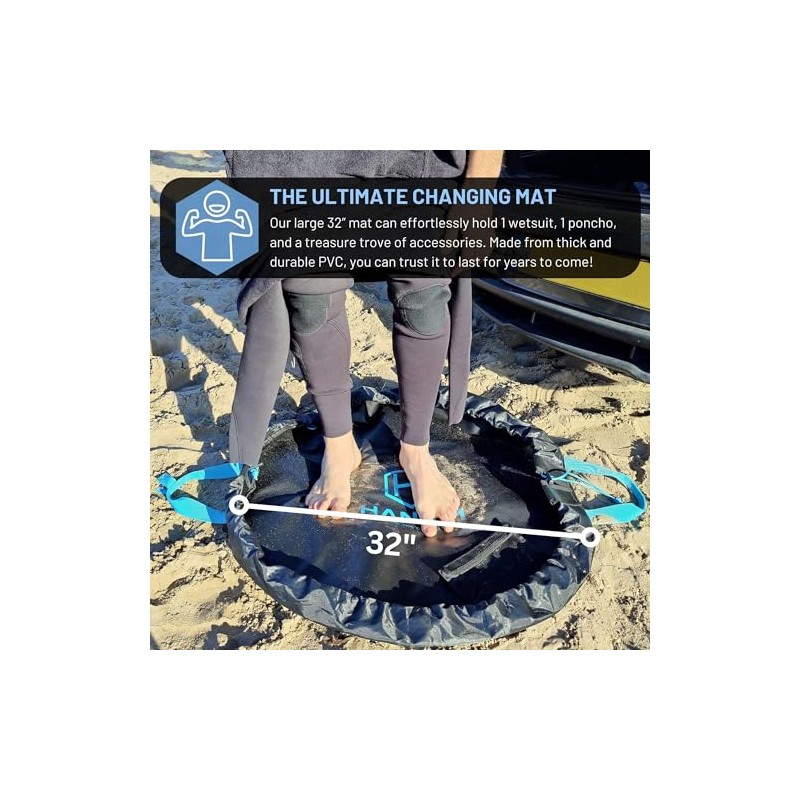 Hang 11 Waterproof Wetsuit Changing Mat Bag with Shoulder Strap