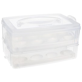 Snapware 1098734 2-Layer Snap N Stack Food Storage with Egg Holder Trays