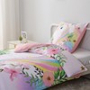 MUSOLEI Unicorn Duvet Cover and Pillowcase for Children, Pink, Purple,