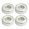 4 Pack of 698Z Deep Groove Shielded Steel Ball Bearings