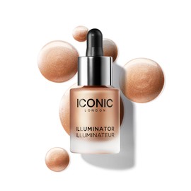 ICONIC LONDON Illuminator | Liquid Highlighting Drops for a Radiant Glow, Cruelty-Free, Vegan Makeup, Original (Champagne Shimmer) 0.45 Fl oz