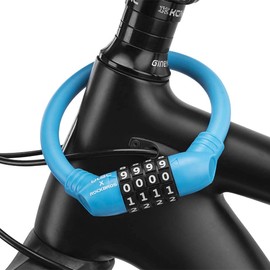 ULAC Bicycle Key Cable Lock Cross Bike Wire Lock Lightweight Dial Lock Thickness 0.5 inch (12 mm) High Cut Resistance Anti-Theft Heavy Duty 3 Colors 4 Digit PIN Code