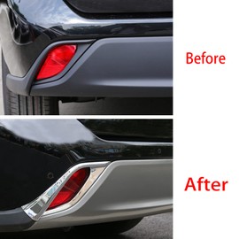 Tocatus for Toyota Highlander 2020 2021 2022 2023 2024 2025 Rear Bumper Fog Light Cover Trim Exterior Accessories, ABS Chrome 2pcs