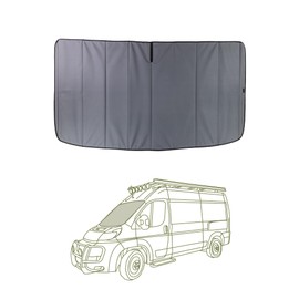VanEssential Insulated Blackout FRONT WINDSHIELD Cover Designed for RAM Promaster Van Years 2014 to Current Model - Charcoal Gray