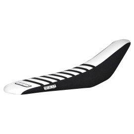 Enjoy Mfg Surron  Ultra Bee  Gripper Seat Cover Black / White   / Black  Ribs #388