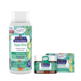 Nase-Free Cold Bundle for Children - Soothing Care in the Cold Season | 1 x 300 ml Foam Bath for the Cold Season | 1 x 30 ml Balm for the Cold Season | for Children from 3 Years
