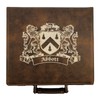 Abbott Irish Coat of Arms Leather Poker Set