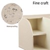 Nightstand Organizer with Tissue Holder,PU Leather Square Tissue Box Cover,Modern