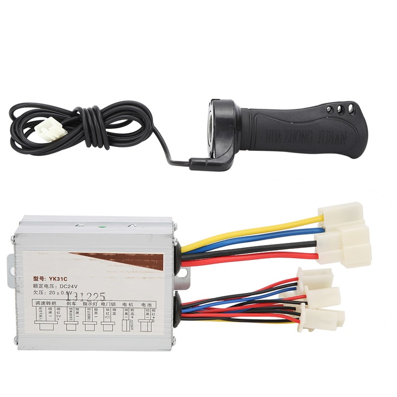 24V500W Brush Electric Bike Controller and Long Line Thumb Throttle