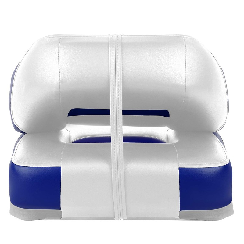 ofyou New Low Back Folding Boat Seat (White/Blue(1 seat))
