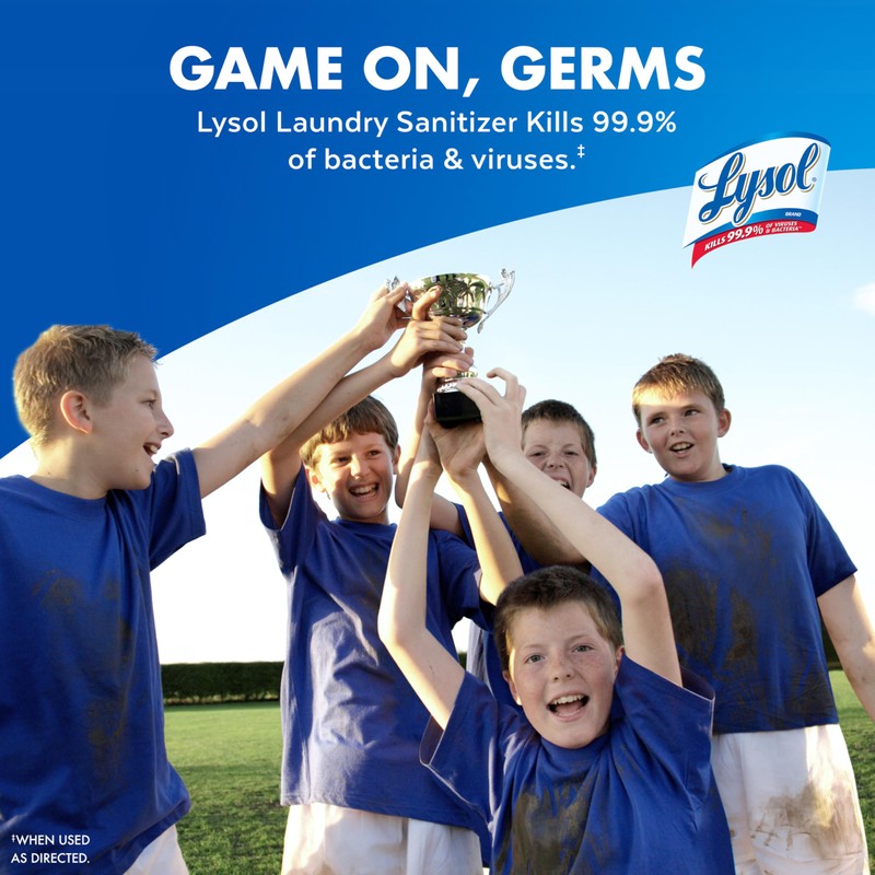 Lysol Tough Odor Eliminator Laundry Sanitizer Additive, Sanitizing Liquid for