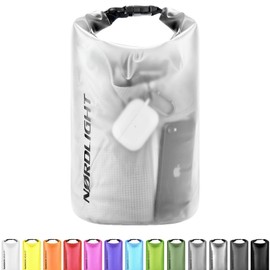 Nordlight Dry Bag 5 L Waterproof Bag – (Transparent) Waterproof Pack Bag with Roll Top Closure and Shoulder Strap for Swimming, Bathing, Beach, Canoeing, Stand-Up Paddling, Diving