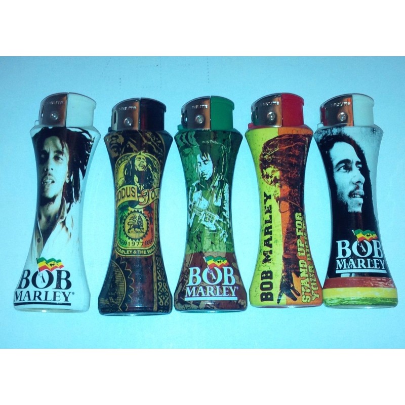 25 x BOB MARLEY CURVE LIGHTER different design Refillable/wit