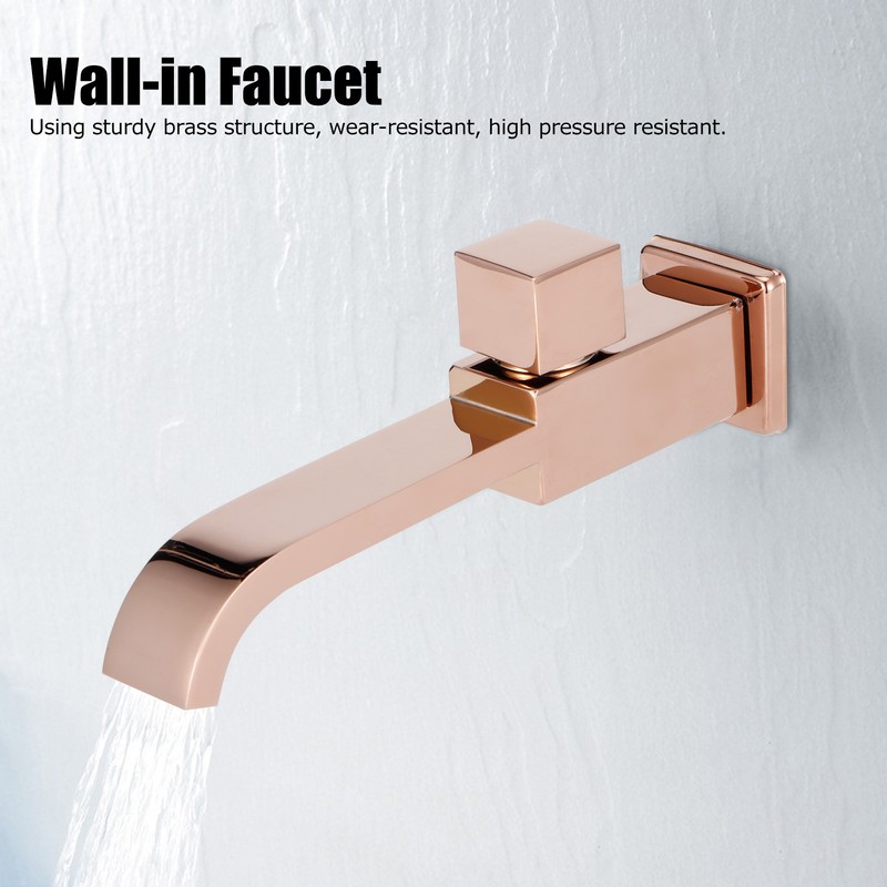 G1/2 Wall in Faucet Single Cold Waterfall Sink Basin Water