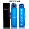 SEEPAR Water Bottle | Leak-Proof Drink Bottle with Time Markings