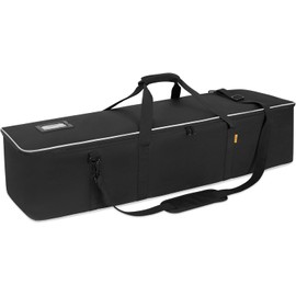 OUUTMEE Multifunctional Tripod Bag Heavy Duty Tripod Carrying Case with Handle for Lights, Speakers, Cameras, Boom, Microphone Stand, black, briefcase