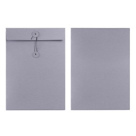 10Pcs Vintage Kraft Paper Envelopes File Folders, A4/A6 Thicken Colored Paper Bag Portfolio File Organizer with String Closure File Folders Invoice Storage Bag Document Bag for Office School Home