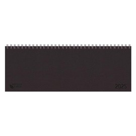 Tischkalender quer Professional Premium 2025 schwarz: 1 Woche 2 Seiten; Bürokalender mit edlem Hardcover; Tischquerkalender im Format: 29,8 x 10,5 cm
