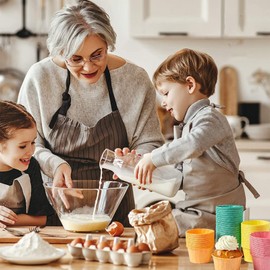 100 Uds Mini Moldes para Cupcakes, Mini revestimiento de pastelería de papel de pastel redondo para hornear muffins con tapas(Rosado)