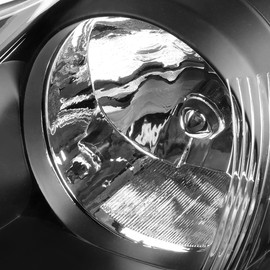 DNA Motoring HL-OH-TCO02-BK-CL1 Black Housing Clear Corner Reflector Headlights Compatible with 03-08 Corolla,Left & Right Side