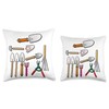 Gardening Hand Tools Throw Pillow
